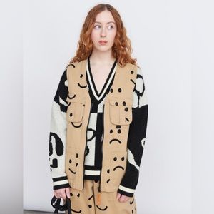 NWT Lazy Oaf Happy Sad Utility Gilet Vest - Unisex Size Small